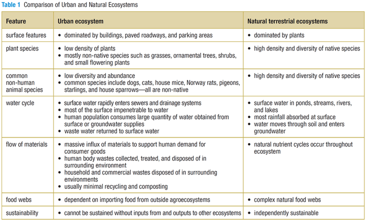 difference between agroecosystem and natural ecosystem